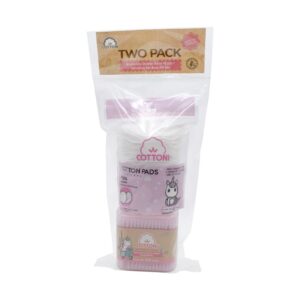 TWO PACK - ALMOHADILLAS FACIALES OVALADAS - PINK UNICORN - 40 Pz Y APLICADOR DE ALGODÓN - KIDS - ROSA - 200 Pz