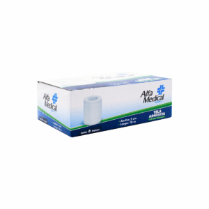 TELA ADHESIVA – BLANCA – 5 CM X 10 M – 6 pz