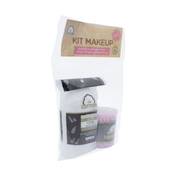 KIT MAKEUP - ALMOHADILLAS FACIALES - NEGRA - ROUNDED COLORS - 50 Pz Y APLICADOR PARA MAQUILLAR - PALILLO DE PAPEL NEGRO - 80 Pz - Imagen 2