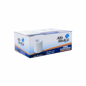 CINTA MICROPOROSA – BLANCA –5 CM X 10 M – 6 Pz