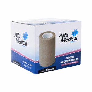 CINTA MICROPOROSA – PIEL – 7.5 CM X 10 M – 4 Pz