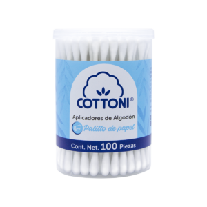 APLICADORES DE ALGODÓN COTTONI – PALILLO DE PAPEL – 100 pz