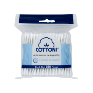 APLICADORES DE ALGODÓN COTTONI – PALILLO DE PAPEL – 150 pz