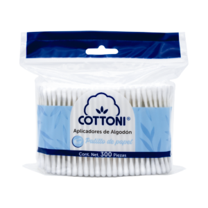 APLICADORES DE ALGODÓN COTTONI – PALILLO DE PAPEL – 300 pz