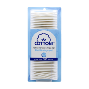 APLICADORES DE ALGODÓN COTTONI – PALILLO DE PAPEL – 500 pz